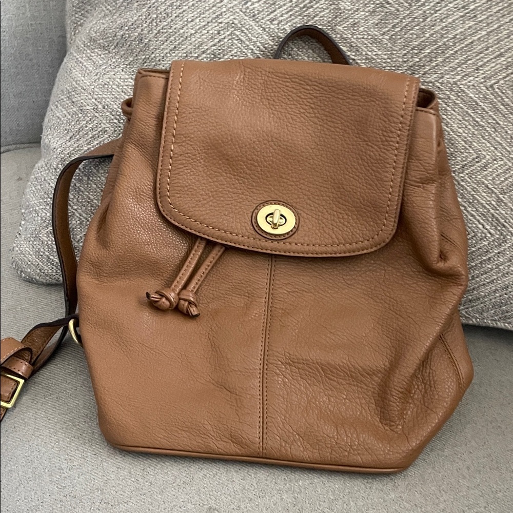 Coach Leather Backpack